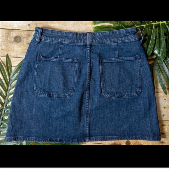 Madewell Denim Skirt Mini Pockets Blue Size 28 - Picture 2 of 3